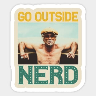 Go Outside Nerd Baby Billy Vintage Sticker